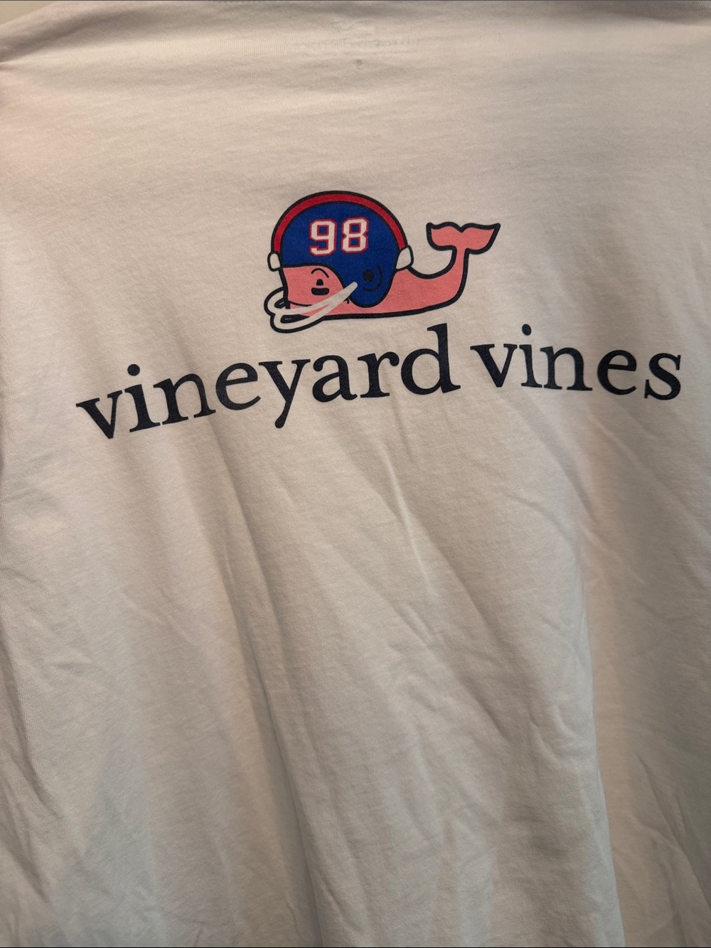 Vineyard Vines White Long Sleeve Pocket Shirt with Whale Logo